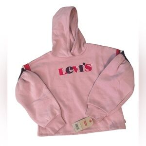 Levi's Girls Light Pink Hoodie with Logo Large (12/13) NWT